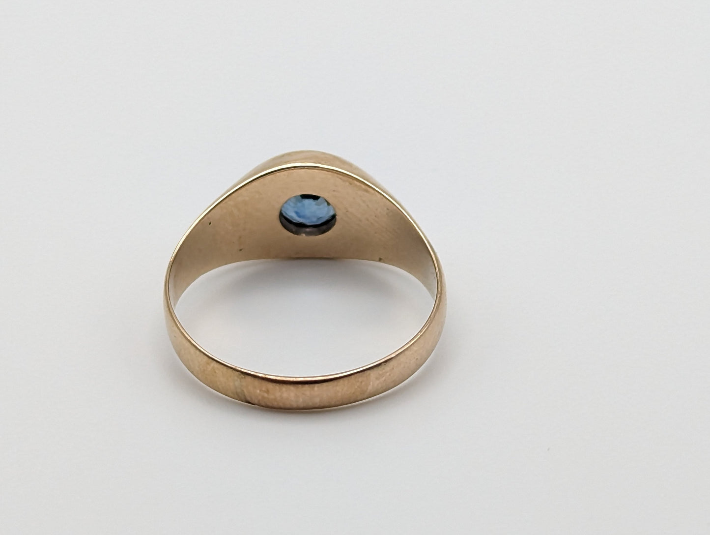 Vintage Heavy 5.8gr 10k Topaz Pinky Ring. Bezel Set Topaz Ring. 10k Yellow Gold Topaz Ring. Mens Pinky 10k Vintage Ring Topaz Statement Ring
