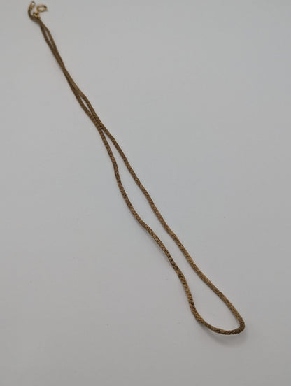 Unique 14k Italian MILOR Ladies Mesh Wire Necklace, 14k Round Cord Necklace, 14k Stretch Mesh Chain, 14k Vintage Italian Mech Necklace