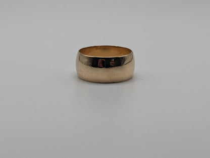 Heavy 10gr 10mm 14k Antique Cigar Band. 14k Yellow Gold Wide band. 14k Antique Wide Cigar Ring. Mens Wedding Band