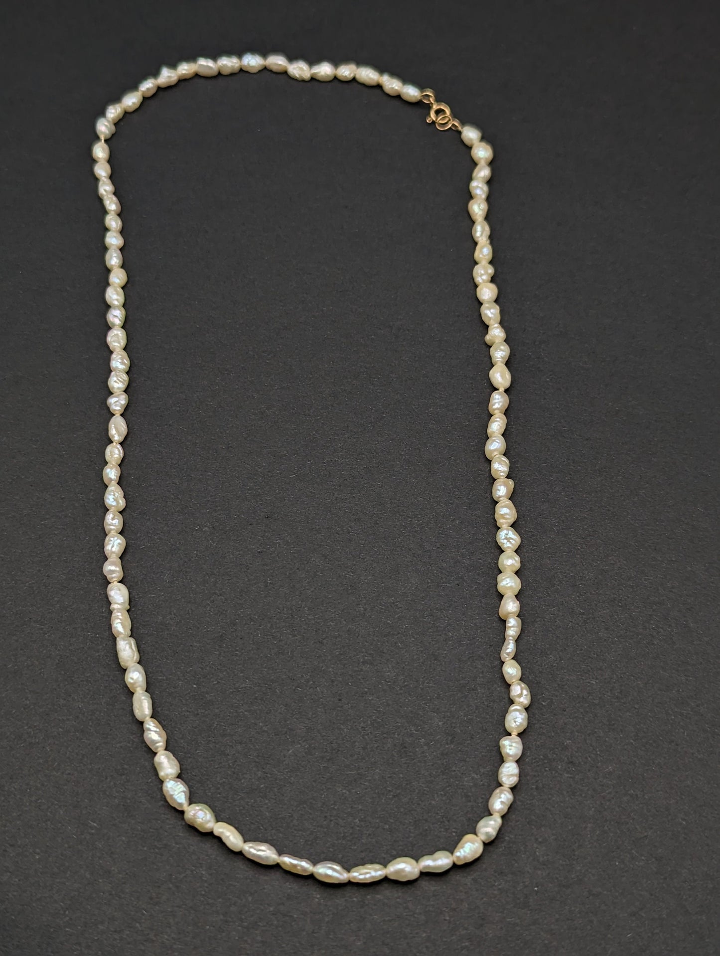 14k Gold & Fresh Water Pearl Necklace 14K Freshwater Pearl one Strand Necklace, 14k pearl necklace