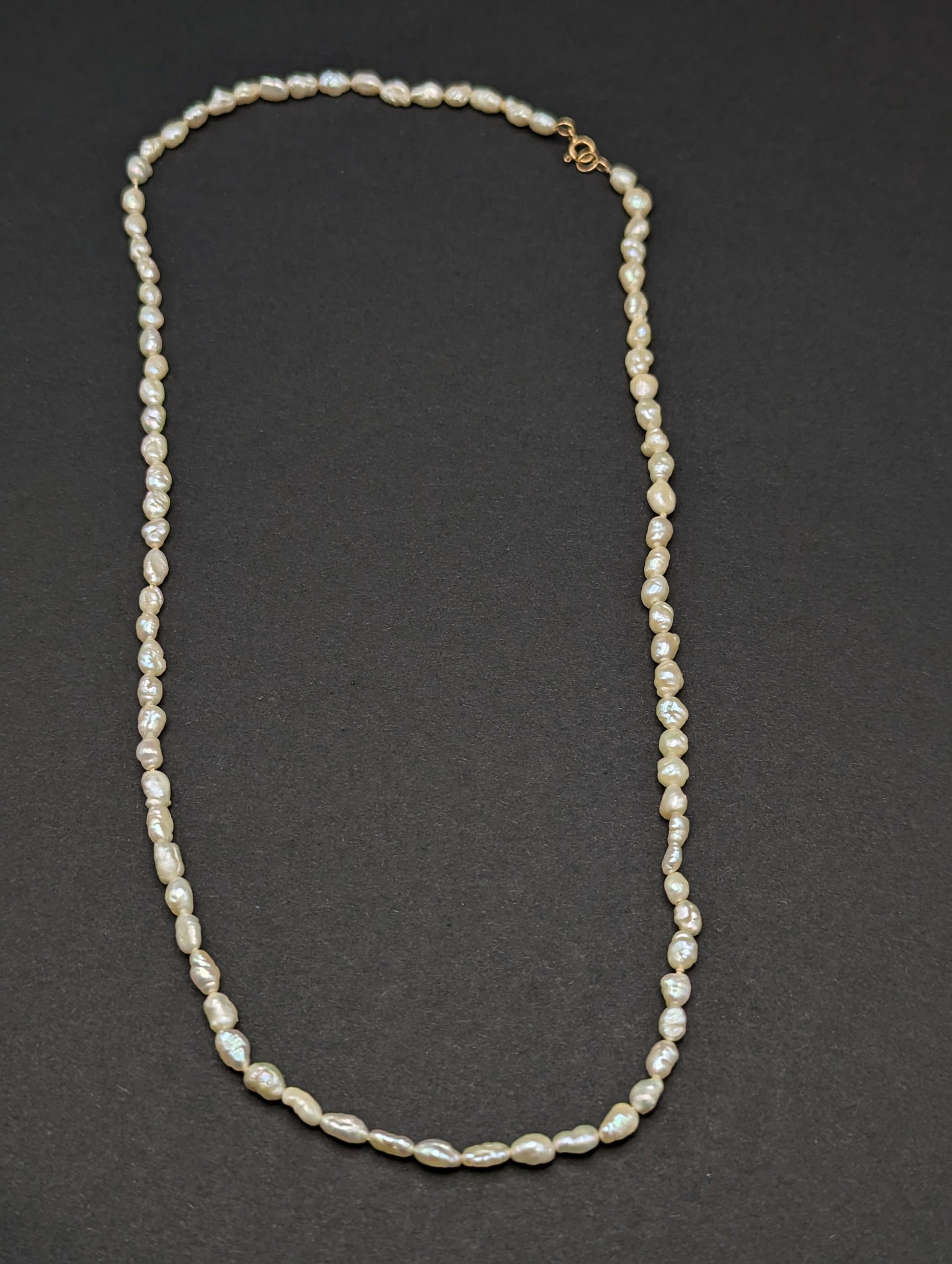 14k Gold & Fresh Water Pearl Necklace 14K Freshwater Pearl one Strand Necklace, 14k pearl necklace