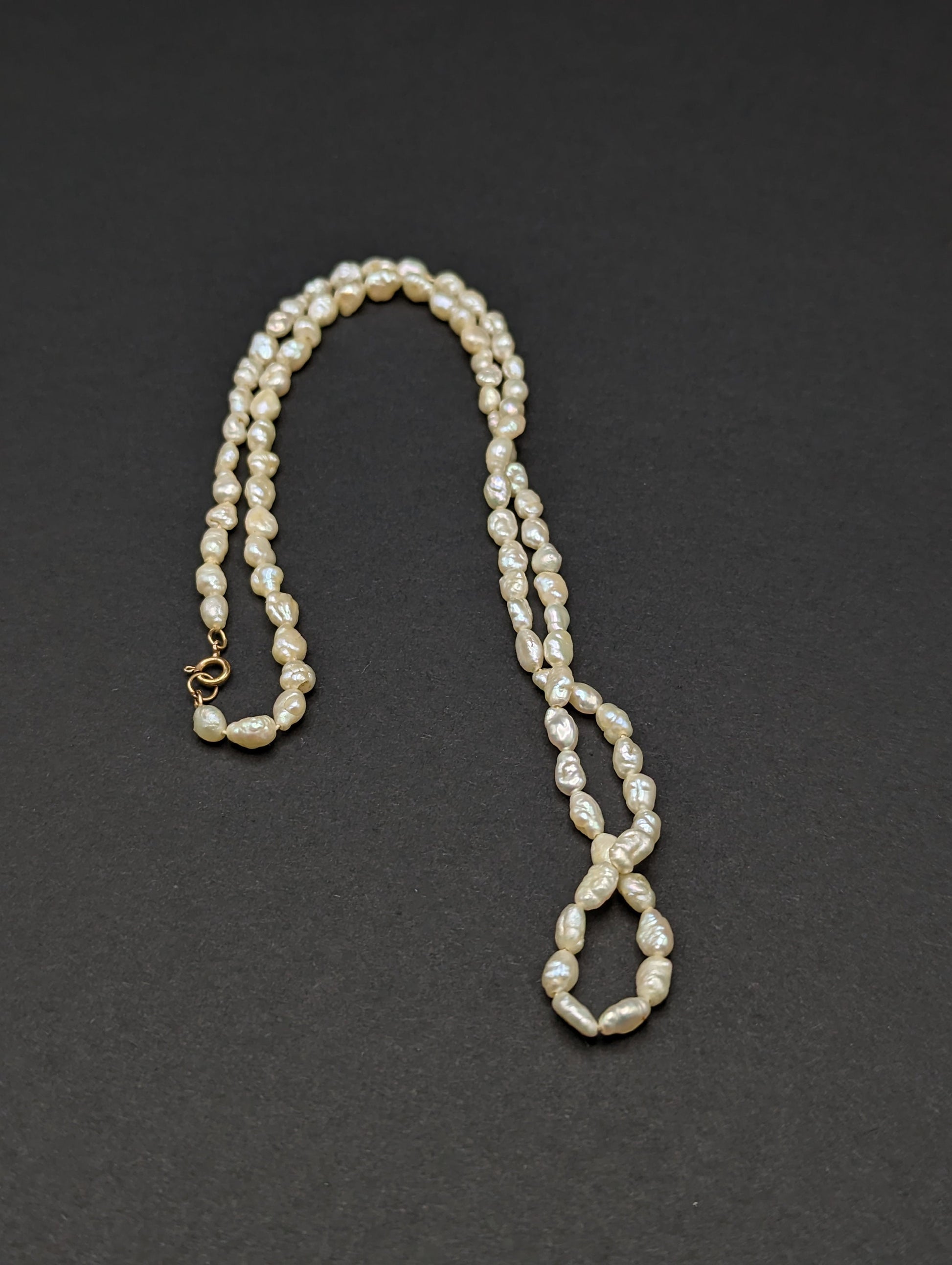 14k Gold & Fresh Water Pearl Necklace 14K Freshwater Pearl one Strand Necklace, 14k pearl necklace