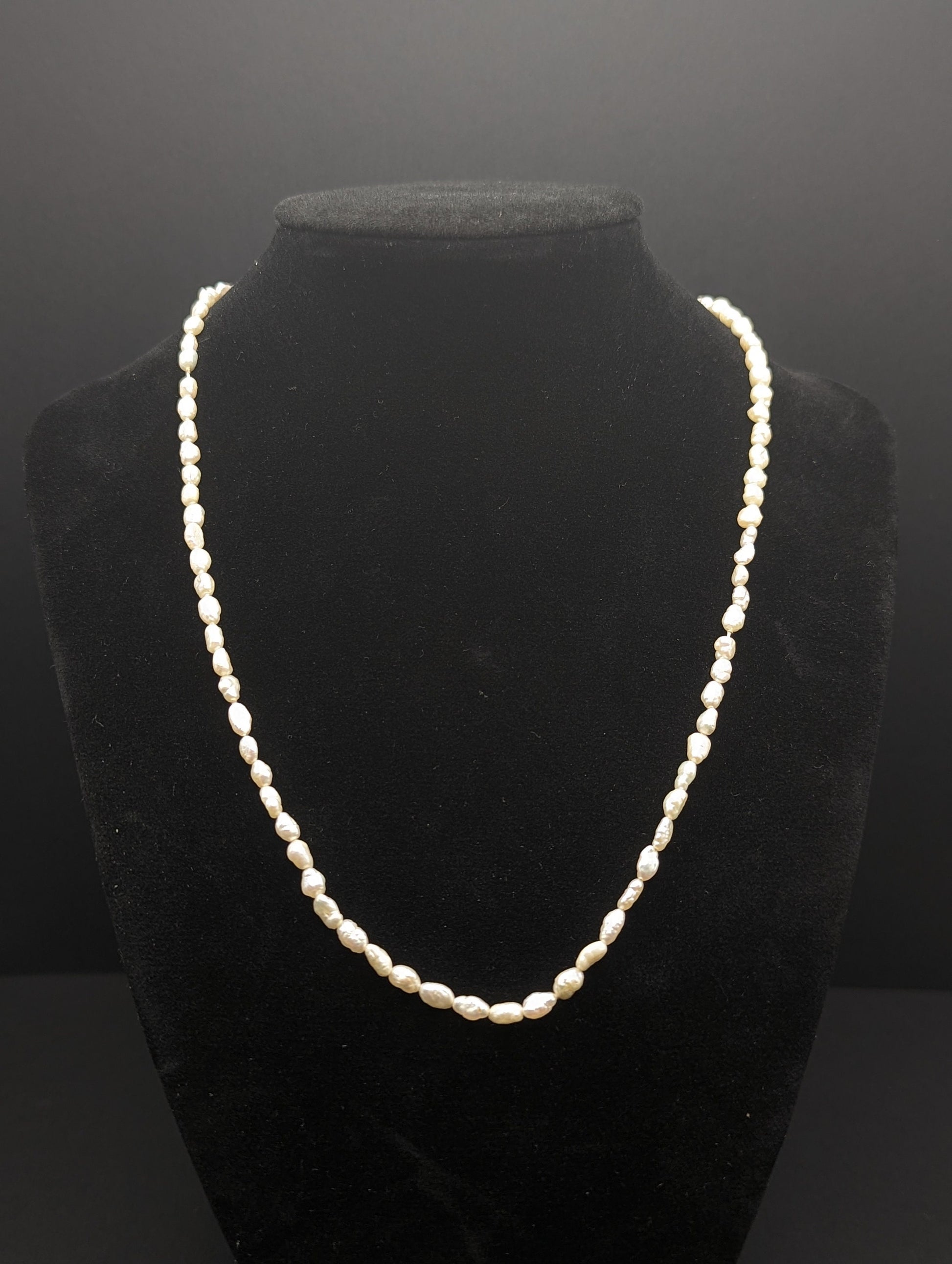 14k Gold & Fresh Water Pearl Necklace 14K Freshwater Pearl one Strand Necklace, 14k pearl necklace