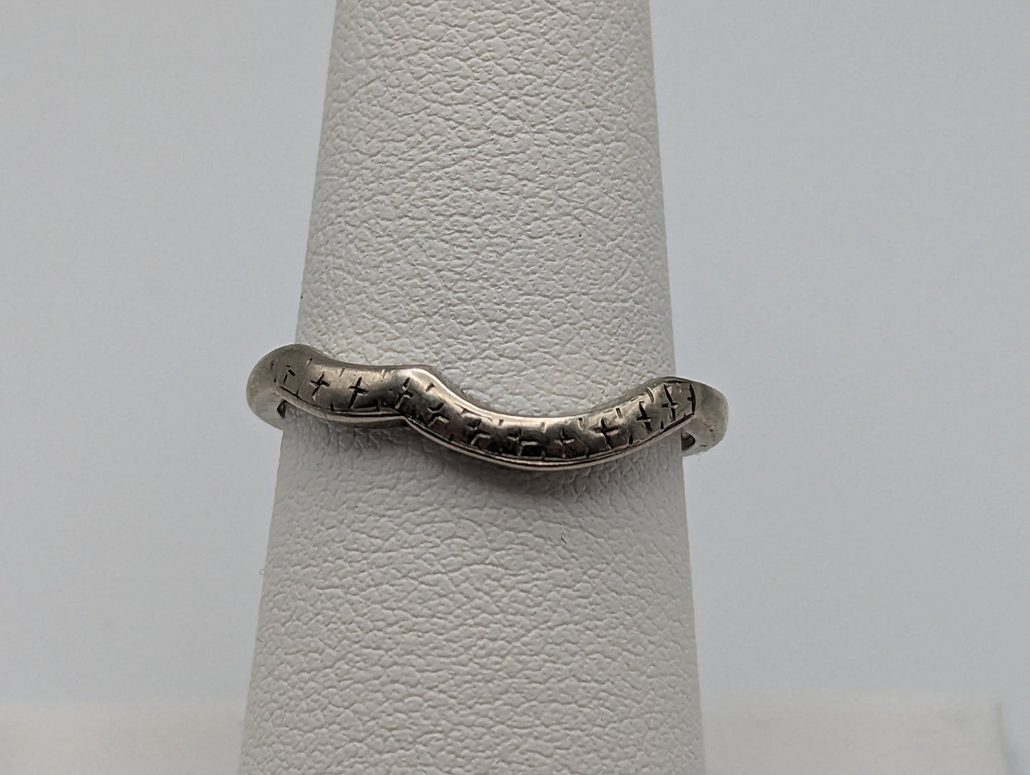 14k White Gold Enhancer Ring. 14k White Gold Wedding Band. 14k White Gold Anniversary Ring. 14k White Gold Handmade Women's Spacer Ring.