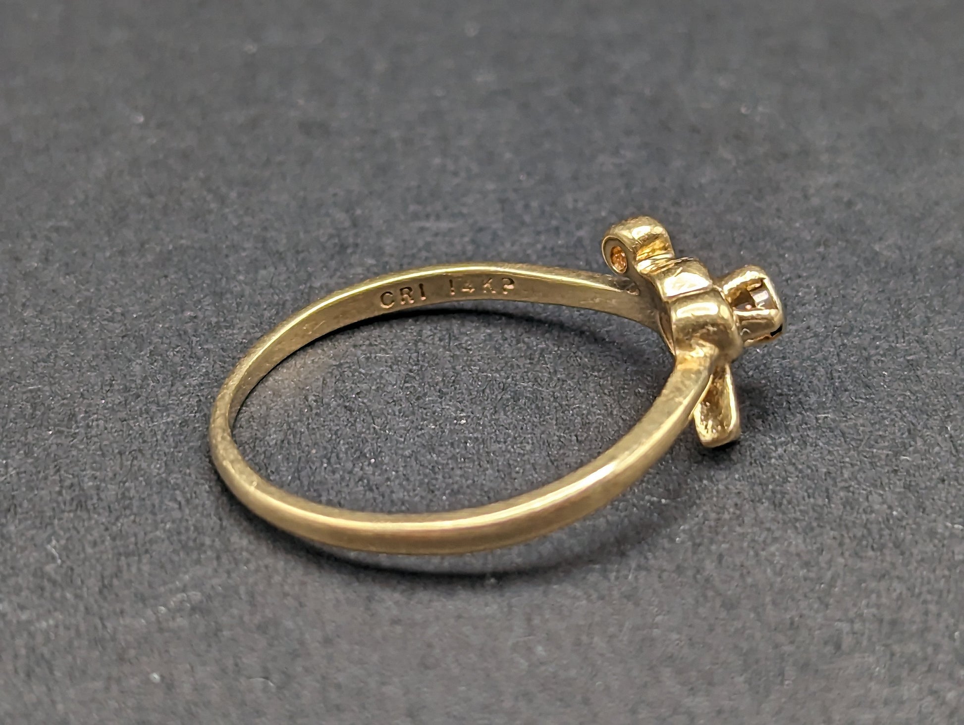 14k Gold Heart with Diamond and Key Ring. 14k Dainty Heart Diamond Ring. 14k Minimalist Gold Heart Lock Ring. 14k Diamond Heart Lock Ring.
