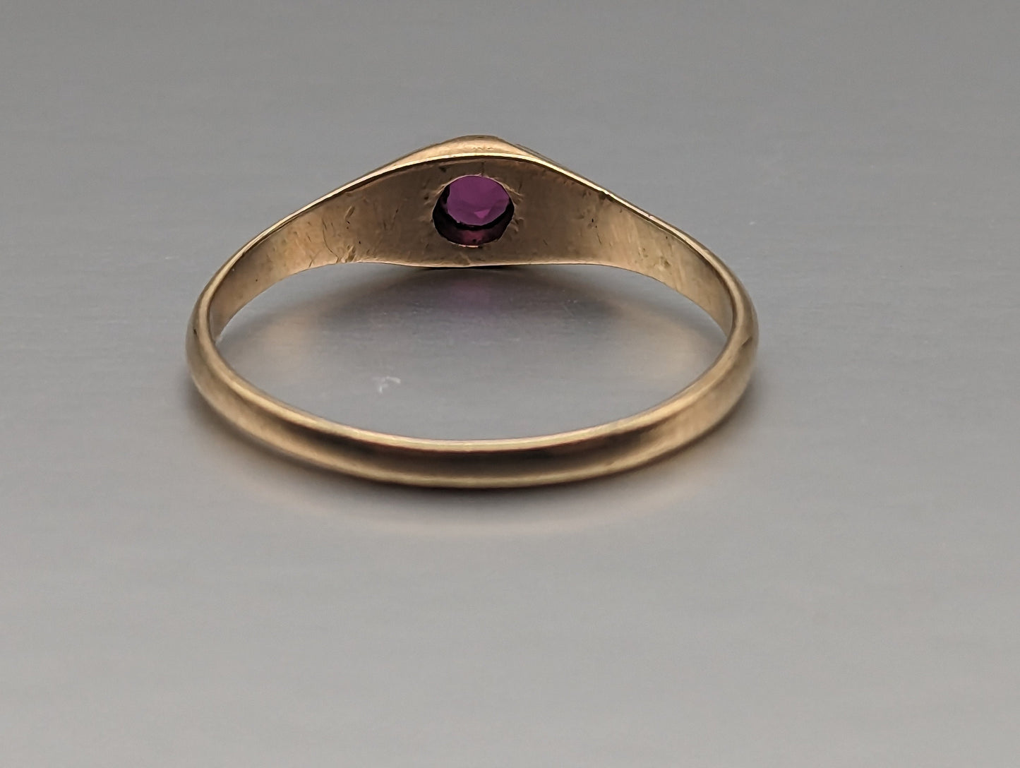 14k Ruby Yellow Gold Ring. 14k Ruby Ring. 14k Womens Ruby Yellow Gold Ring. 14k Solitaire Ruby Ring.