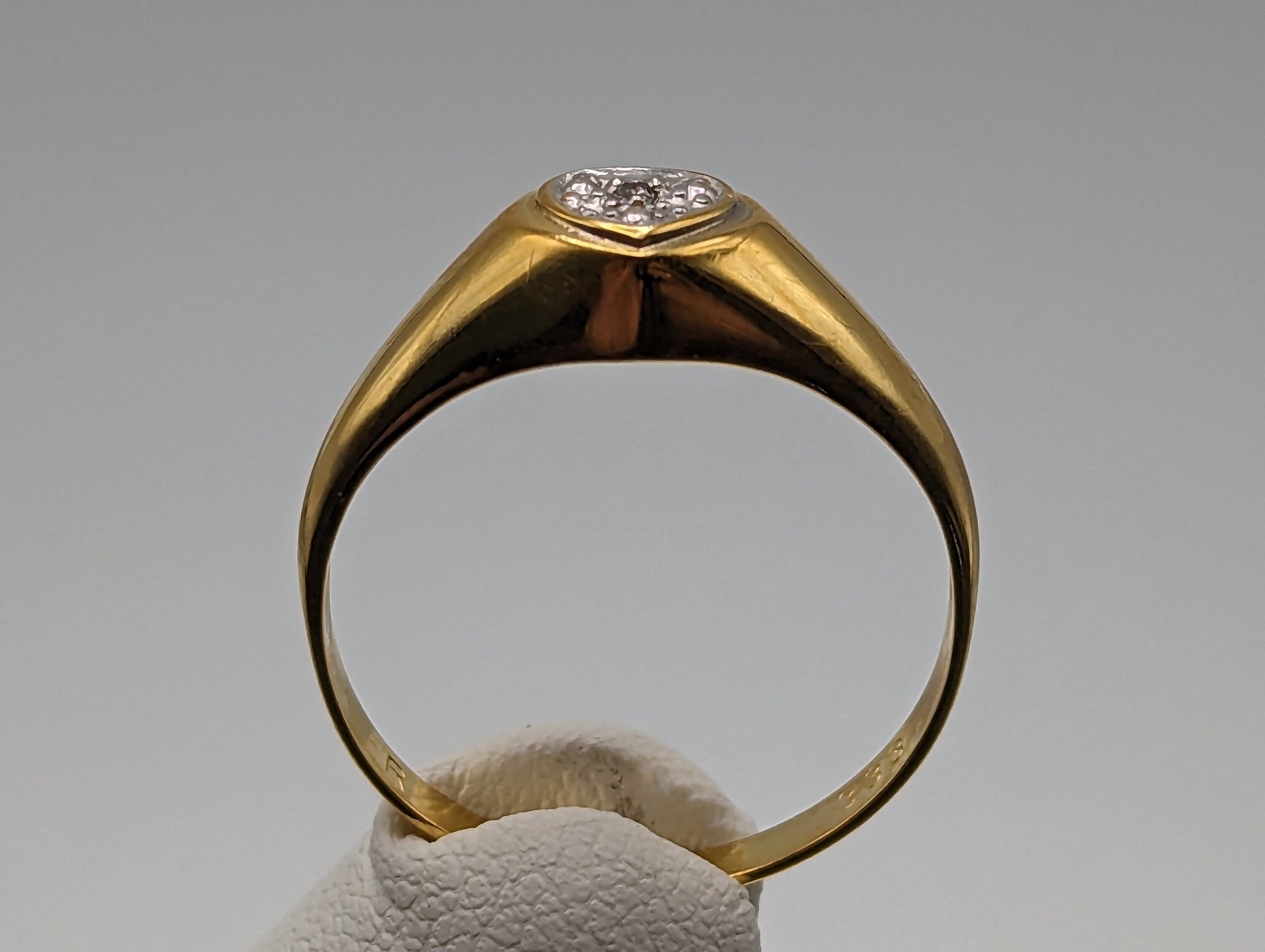 8k Gold Vintage Diamond Heart Ring. 8k Gold Diamond Heart Ring. 10k Heart Ring with Diamonds. 10k Heart Diamond Ring.