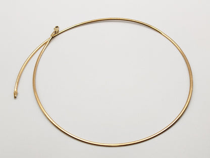 Vintage Michael Anthony Gold Italy Choker. 10k Gold Omega Necklace Chain Snake Chain. Yellow Gold Herringbone Chain.