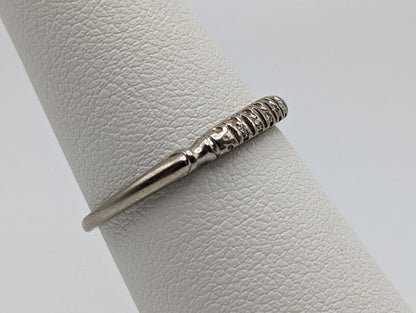 14k White Gold Diamond Ring. 14k White Gold Wedding Band. 14k Anniversary Ring. 14k White Gold Women's Spacer Ring. 14k Minimalist Ring.