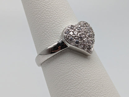 Sterling Silver Heart Ring. Vintage Sterling Silver Heart Ring. Sterling Silver Minimalist Ring. Sweetheart Ring.