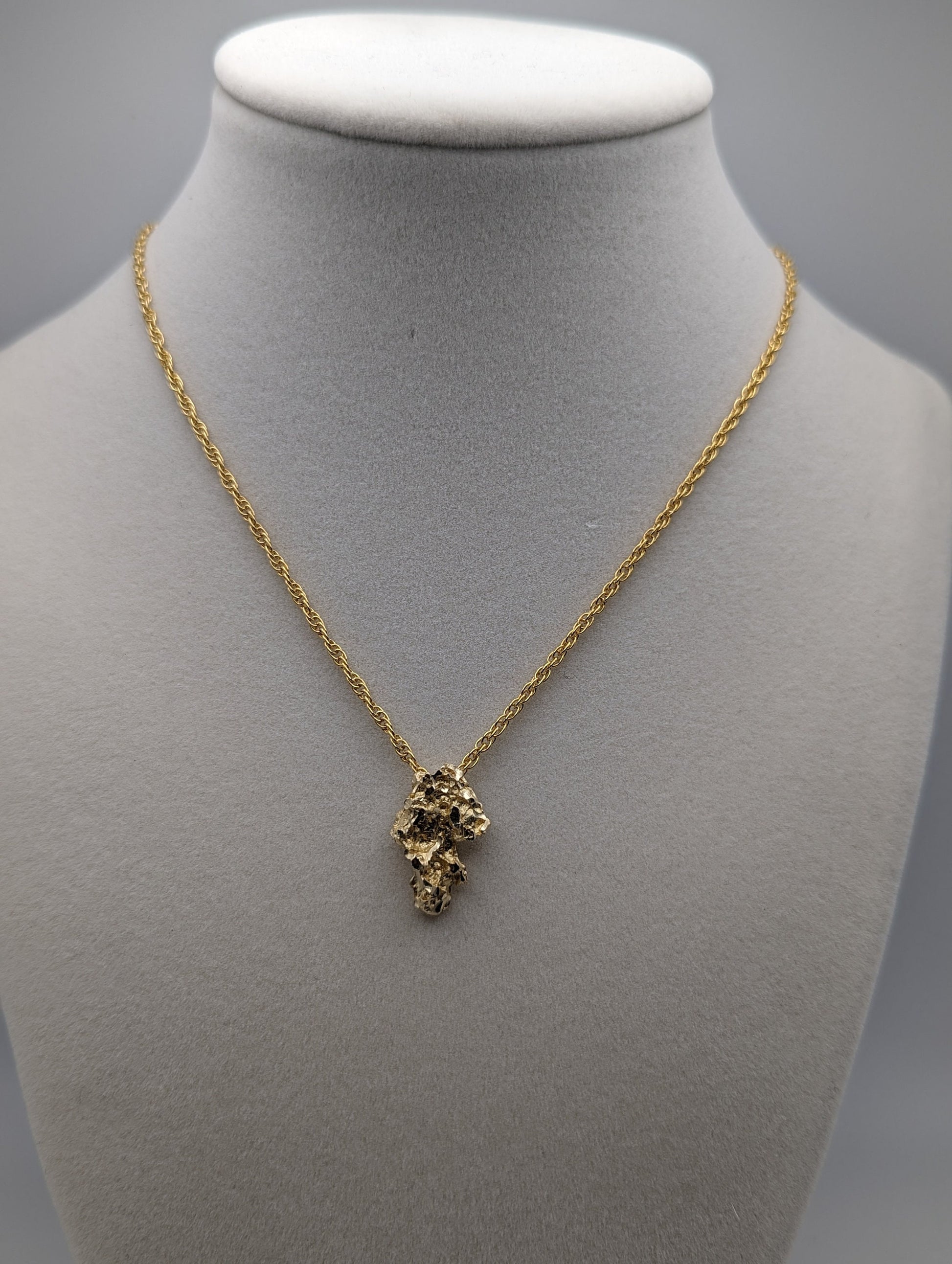 14k Yellow Gold Big Nugget Pendant. 14k Yellow Gold Nugget Pendant + Complimentary 14k GF Necklace