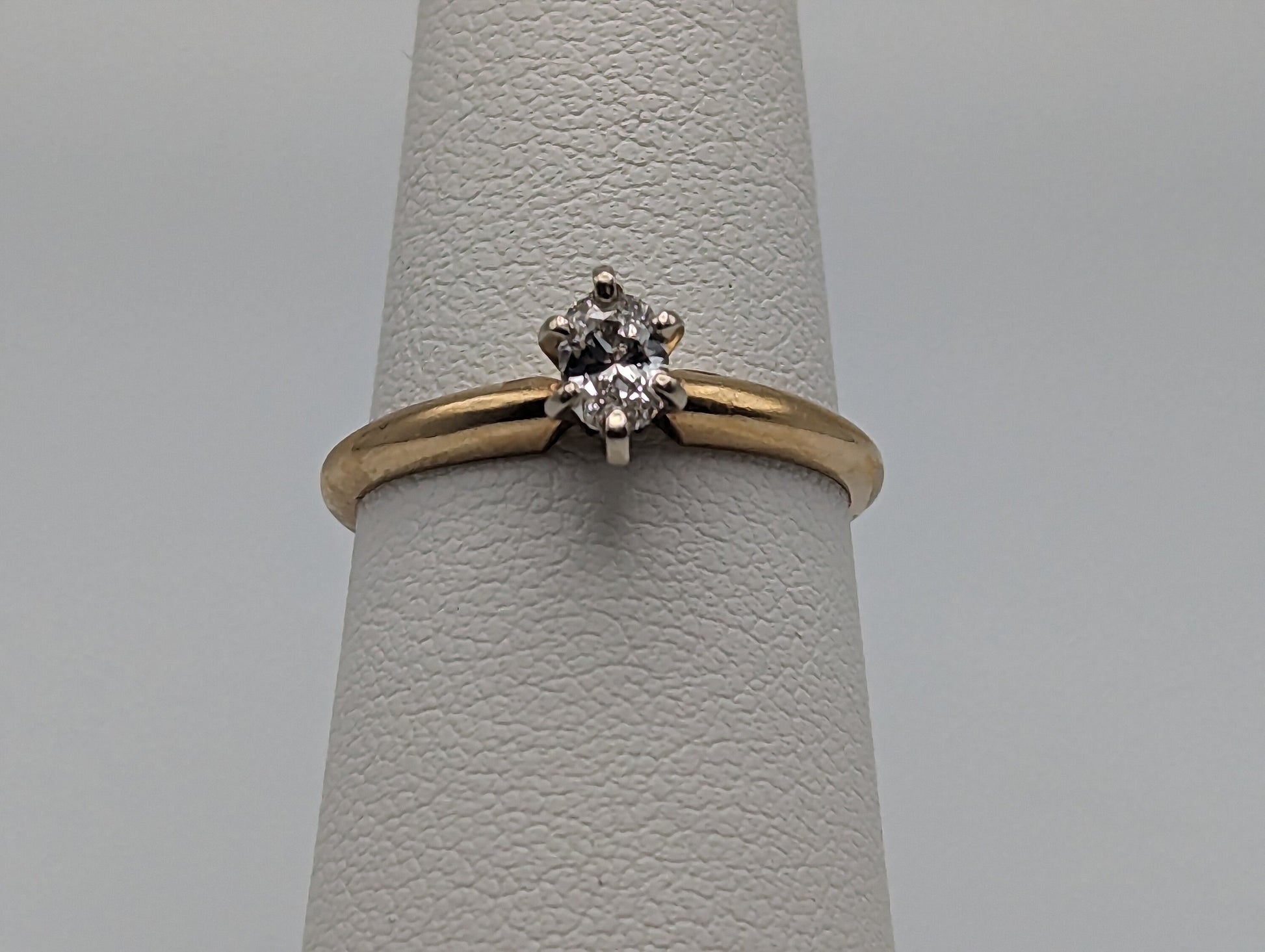 10k Yellow Gold Diamond Solitaire Ring. Yellow Diamond Wedding Band. 14k Diamond Promise Ring. 14k Engagement Ring. 14k Oval Diamond Ring.