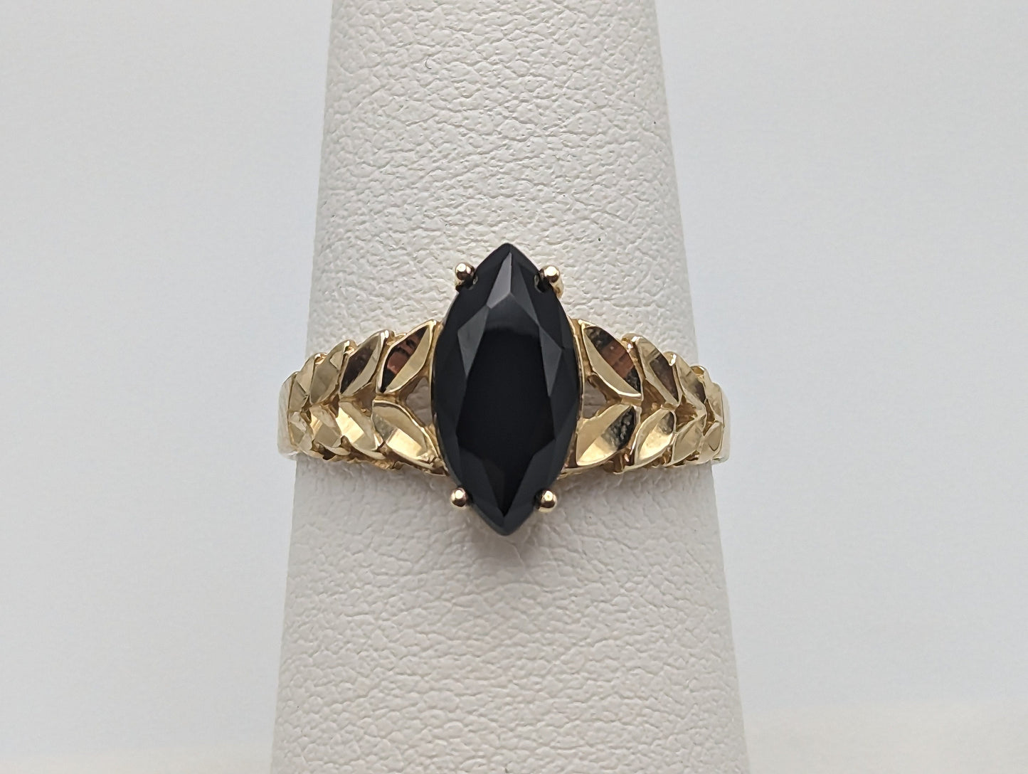 Beverly Hills Gold Black Onyx Ring. Yellow Gold 14k Black Onyx Ring Womens Midnight Black Onyx Ring. 14k Onyx Minimalist Ring.