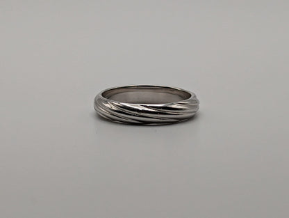White Gold 18k 4mm Wedding Wide Band. 18k White Gold Anniversary Ring. 18k White Gold Handmade Women's Spacer Ring. Minimalist Gold Band.