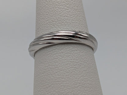 White Gold 18k 4mm Wedding Wide Band. 18k White Gold Anniversary Ring. 18k White Gold Handmade Women's Spacer Ring. Minimalist Gold Band.