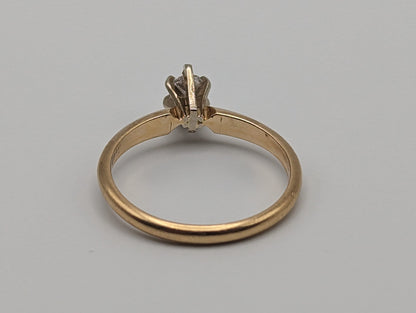 10k Yellow Gold Diamond Solitaire Ring. Yellow Diamond Wedding Band. 14k Diamond Promise Ring. 14k Engagement Ring. 14k Oval Diamond Ring.