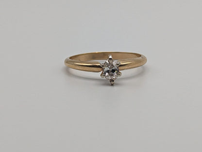 10k Yellow Gold Diamond Solitaire Ring. Yellow Diamond Wedding Band. 14k Diamond Promise Ring. 14k Engagement Ring. 14k Oval Diamond Ring.