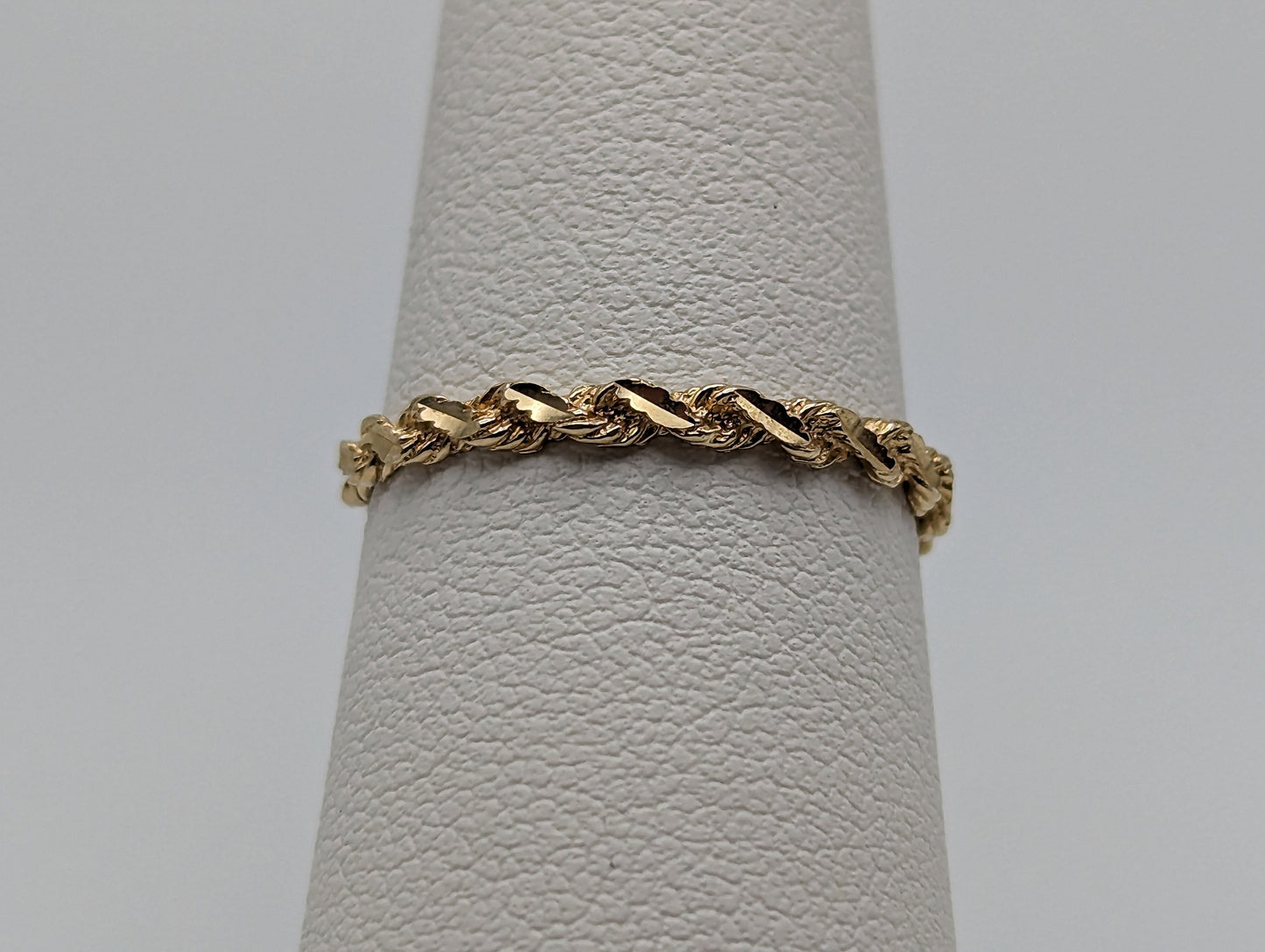 14k Cable Rope Band. 14k Gold Twist Band. 14k Yellow Gold Band. Cable Rope Ring.