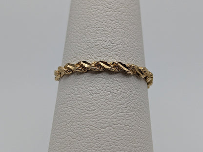14k Cable Rope Band. 14k Gold Twist Band. 14k Yellow Gold Band. Cable Rope Ring.