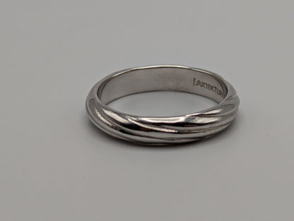 White Gold 18k 4mm Wedding Wide Band. 18k White Gold Anniversary Ring. 18k White Gold Handmade Women's Spacer Ring. Minimalist Gold Band.
