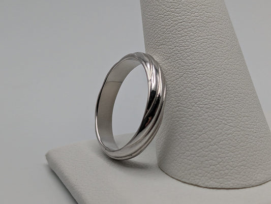 White Gold 18k 4mm Wedding Wide Band. 18k White Gold Anniversary Ring. 18k White Gold Handmade Women's Spacer Ring. Minimalist Gold Band.