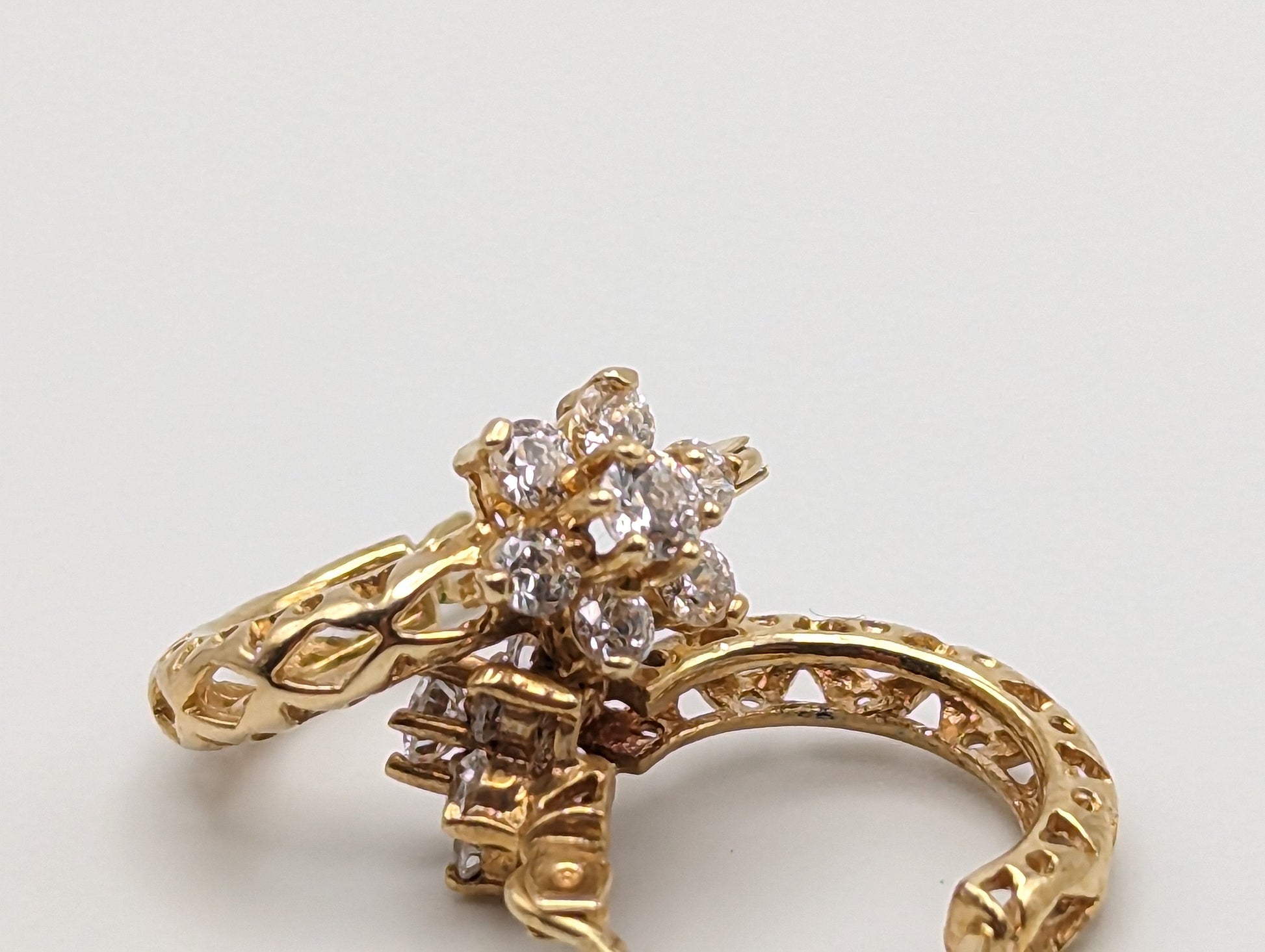 14k Gold Flower Hoop Earrings. Flower Hoop Earrings. Gold Hoops. Dainty Hoops. 14k Flower Hoops. 14k Flower Earrings.