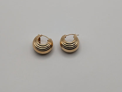 14k Gold Huggie Earrings. Jacmel Small Hoop Earrings.14k Gold Hoop Earrings. 14k Hoop Earrings. 14k JCM earrings.