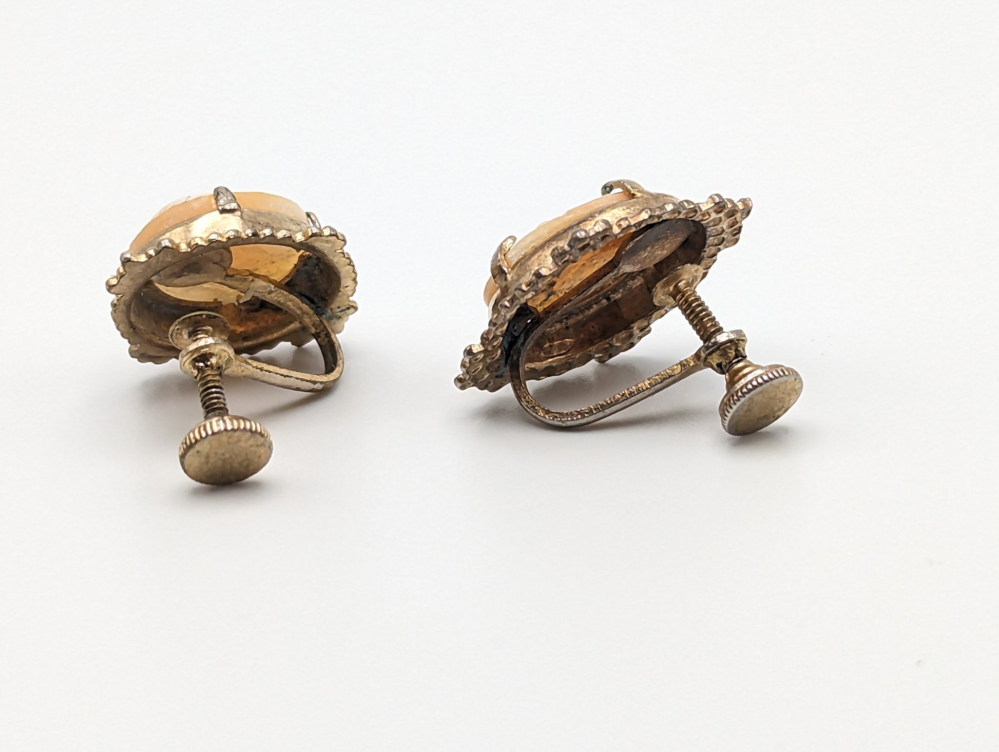 Vintage Rosalinda Cameo Earrings. Cameo Earrings. Handmade Victorian Earrings.