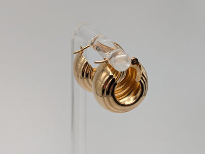 14k Gold Huggie Earrings. Jacmel Small Hoop Earrings.14k Gold Hoop Earrings. 14k Hoop Earrings. 14k JCM earrings.