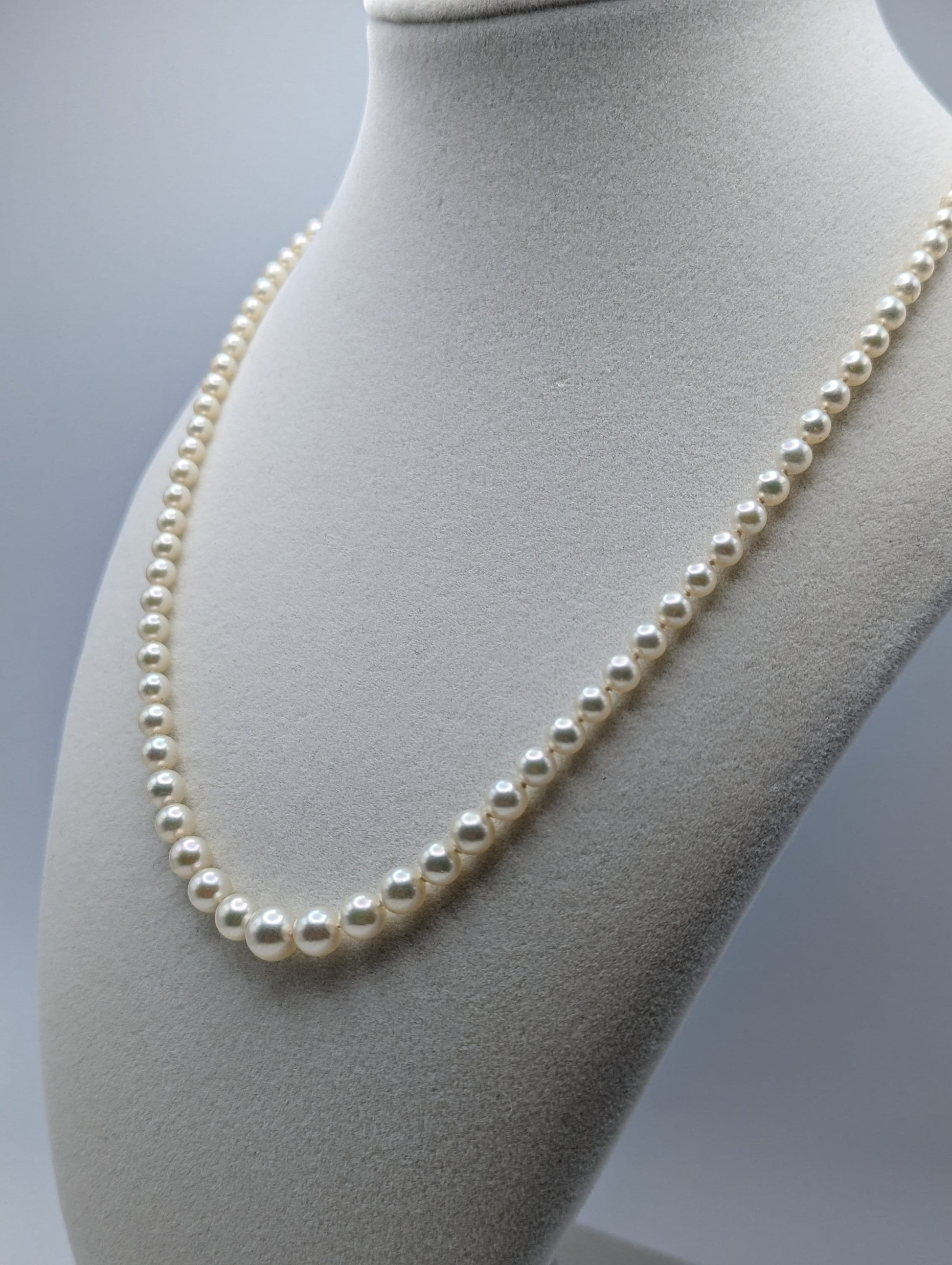 14k High Quality Real Akoya Pearl Necklace. Akoya Pearl Necklace. Gold Pearl Necklace.