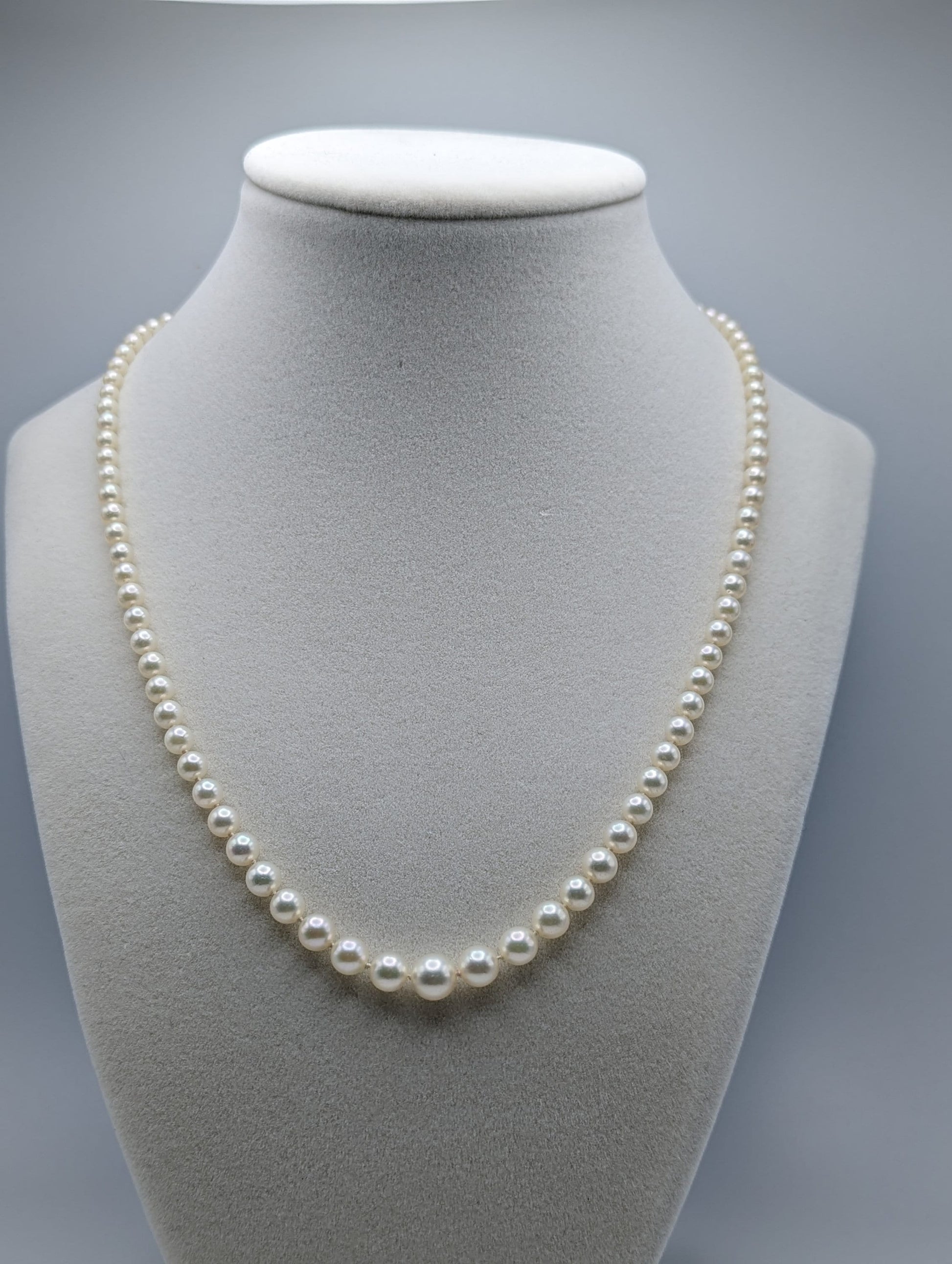 14k High Quality Real Akoya Pearl Necklace. Akoya Pearl Necklace. Gold Pearl Necklace.