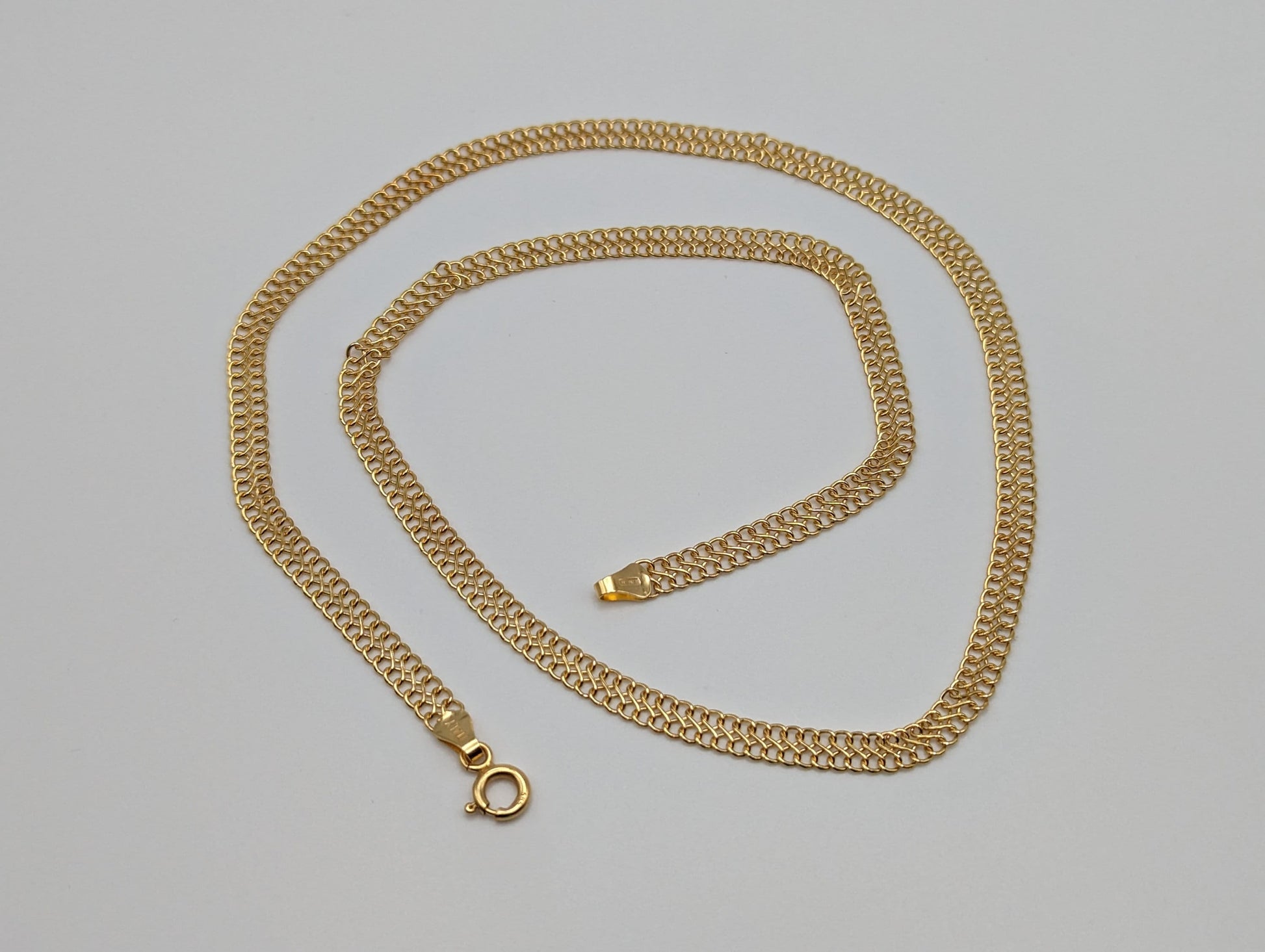 14k Infinity Link Bismark S Link Italian Chain 753 AR 14k Yellow Gold Italian Infinity Chain 19"