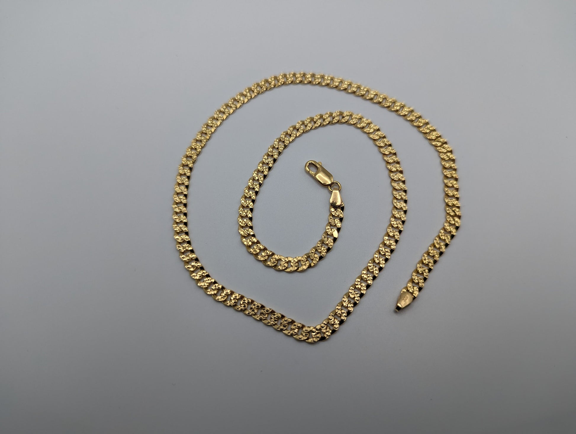 Italy 14k Gold Cuban Chain 17gr Necklace 18" Yellow 14k Yellow Gold Mens Miami Cuban Curb Link 18" 4.6mm Chain. Italian Gold Cuban