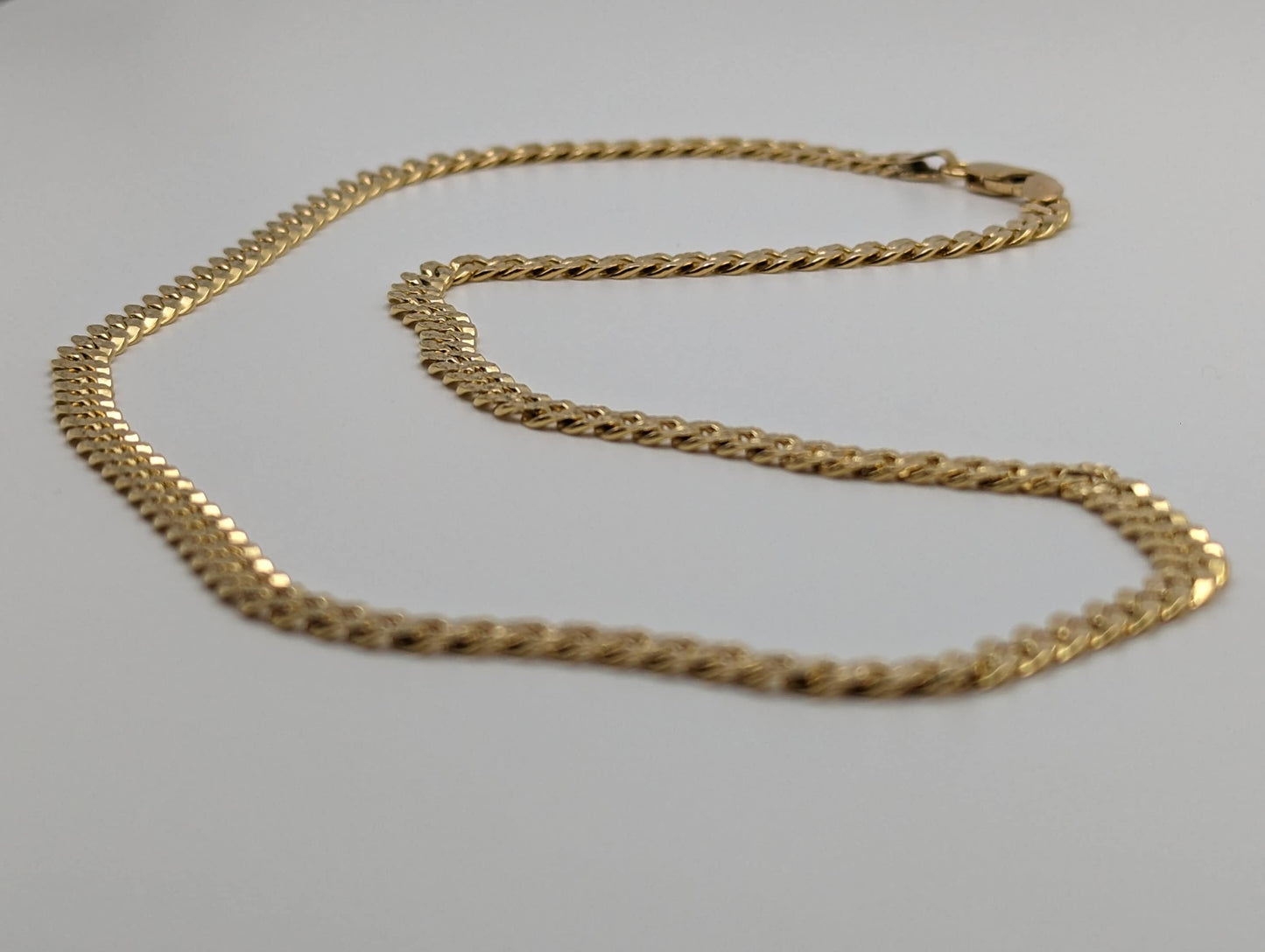 Italy 14k Gold Cuban Chain 17gr Necklace 18" Yellow 14k Yellow Gold Mens Miami Cuban Curb Link 18" 4.6mm Chain. Italian Gold Cuban