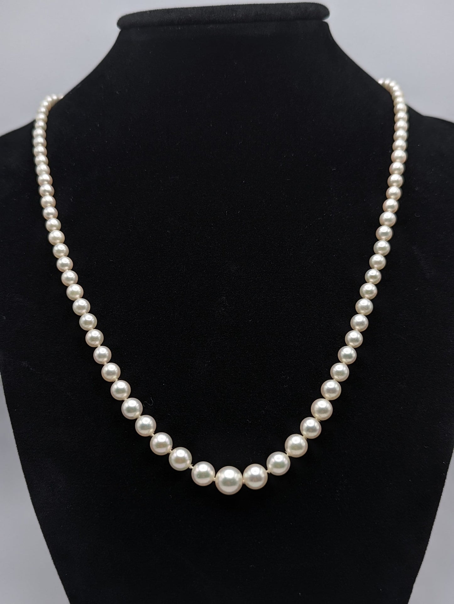 14k High Quality Real Akoya Pearl Necklace. Akoya Pearl Necklace. Gold Pearl Necklace.