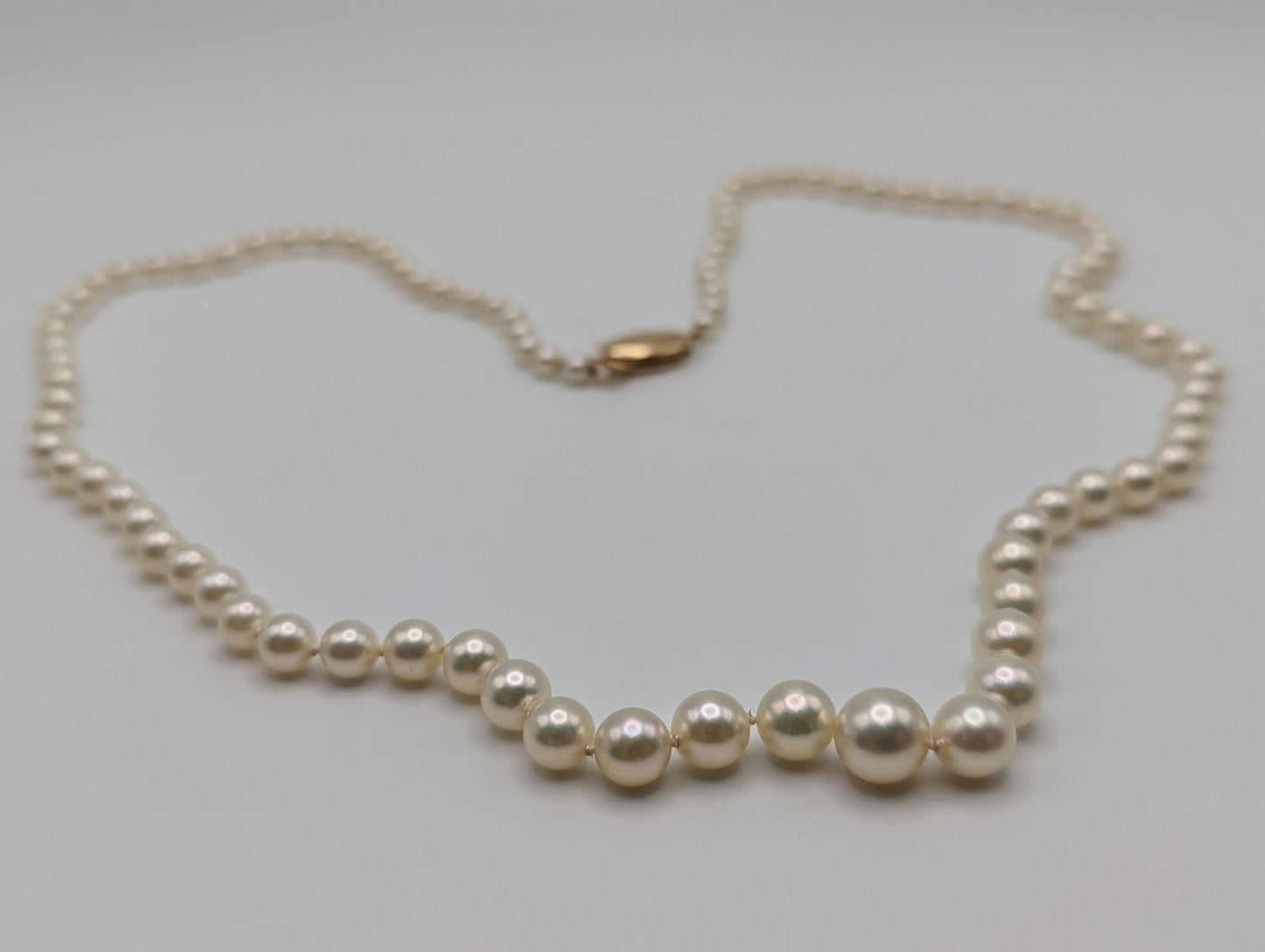 14k High Quality Real Akoya Pearl Necklace. Akoya Pearl Necklace. Gold Pearl Necklace.