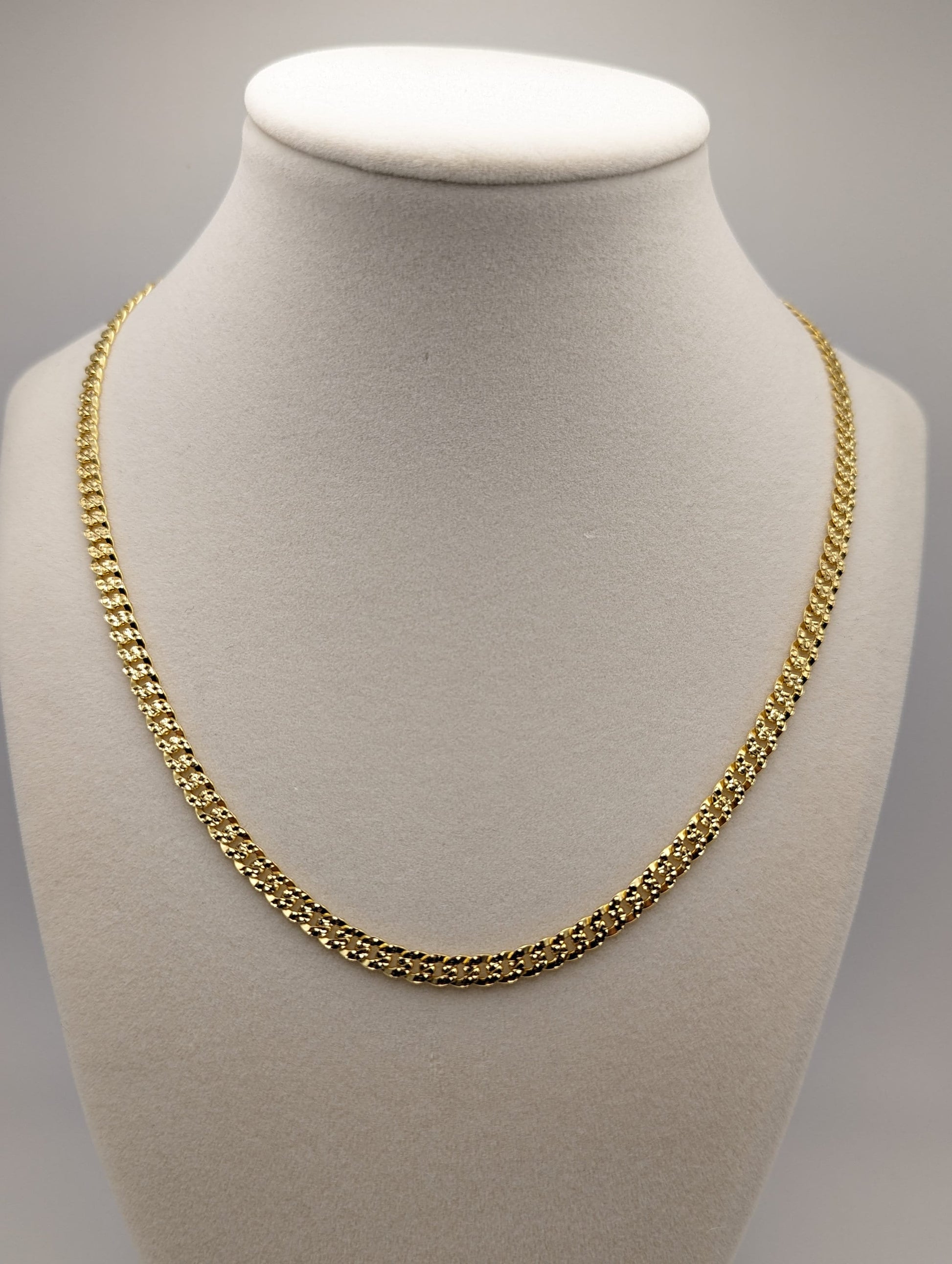 Italy 14k Gold Cuban Chain 17gr Necklace 18" Yellow 14k Yellow Gold Mens Miami Cuban Curb Link 18" 4.6mm Chain. Italian Gold Cuban