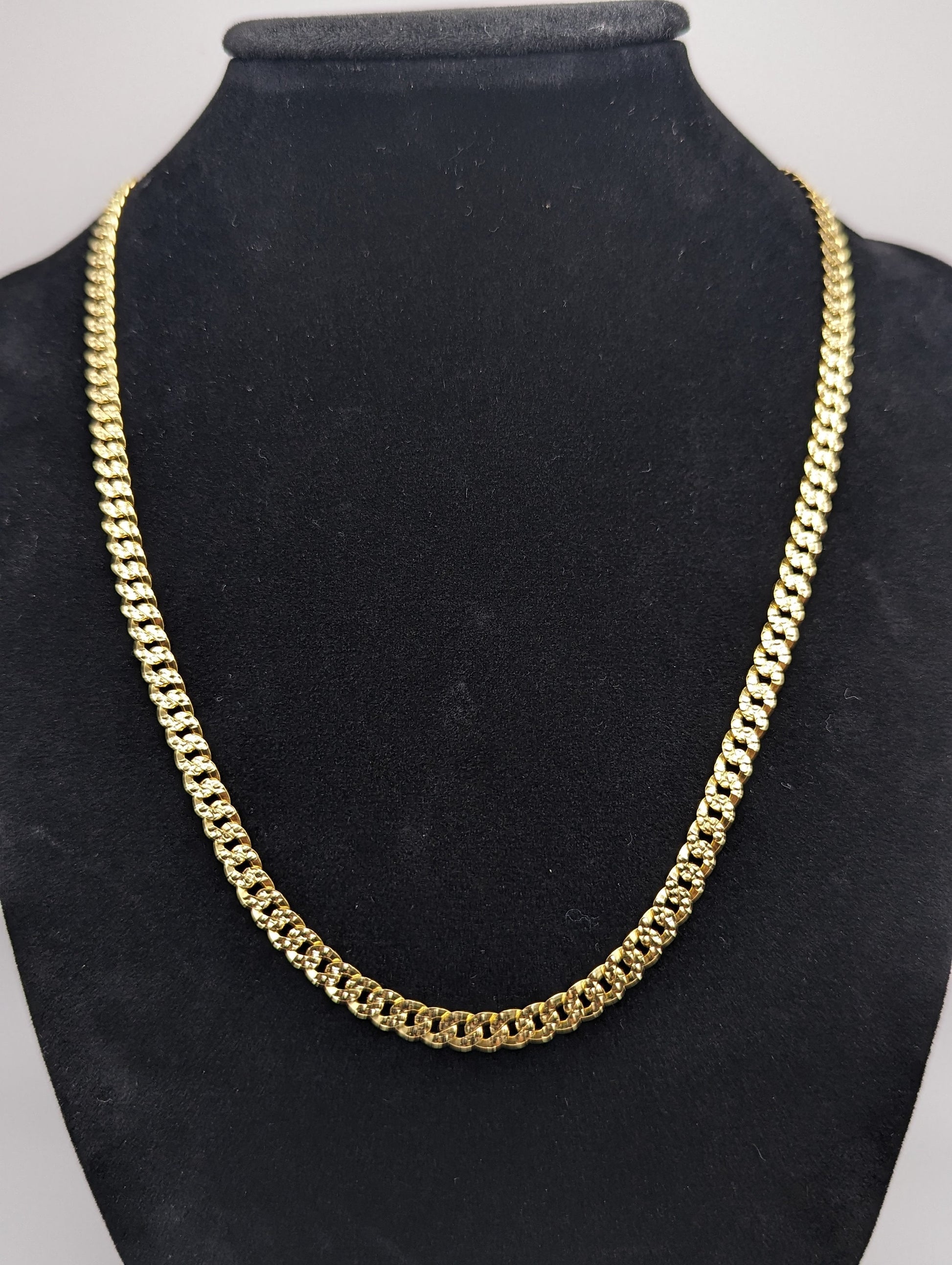 Italy 14k Gold Cuban Chain 17gr Necklace 18" Yellow 14k Yellow Gold Mens Miami Cuban Curb Link 18" 4.6mm Chain. Italian Gold Cuban