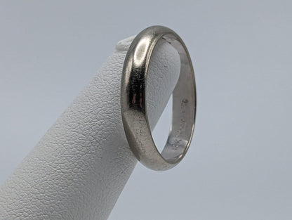 14k Heavy 5 gr White Gold Wedding Band sz 11. 14k White Gold Anniversary Ring. 14k White Gold Mens Ring sz 11