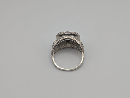 Sterling Silver 10k Inlay Gold Leaf Black Hills Gold Signet Ring. Black Hills Gold Leaf Mens Ring Sterling Silver Antique Gold Leaf Ring