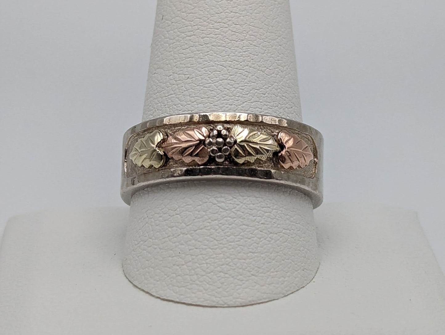 10k 12k Gold Sterling Silver Black Hills Gold Wesding Ring Band Sz 11 Sterling Silver Antique Gold Mens Signet Ring.