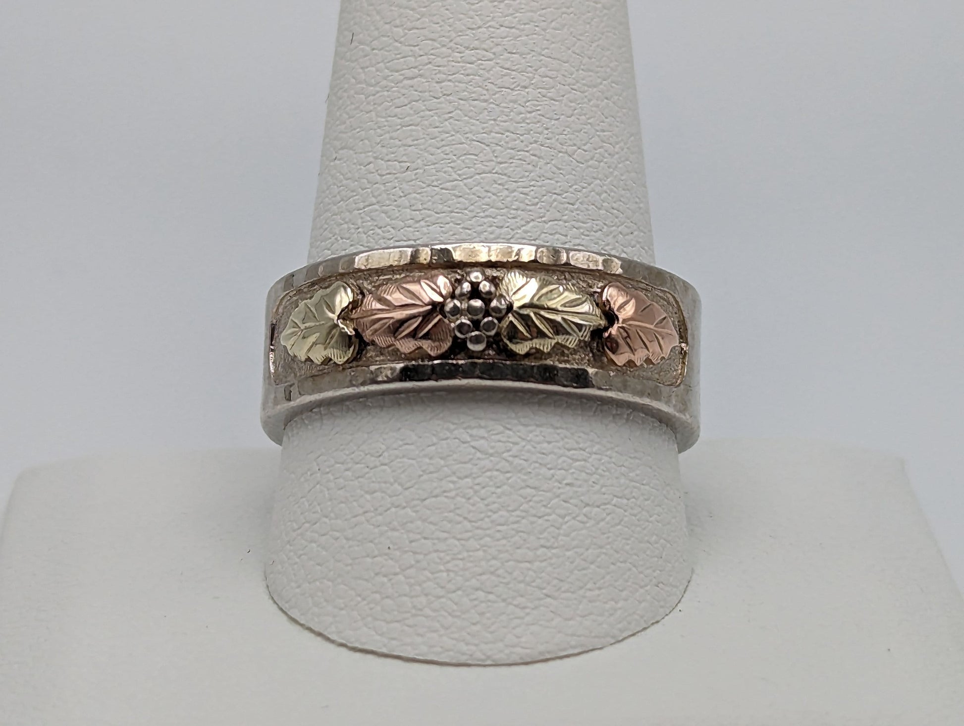 10k 12k Gold Sterling Silver Black Hills Gold Wesding Ring Band Sz 11 Sterling Silver Antique Gold Mens Signet Ring.