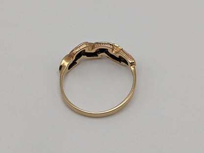 10k 12k Black Hills Gold Promise Ring Multi-tone Gold Black Hills Signet Ring 10k/12k Black Hill Band. Rose Gold Leaf Ring.