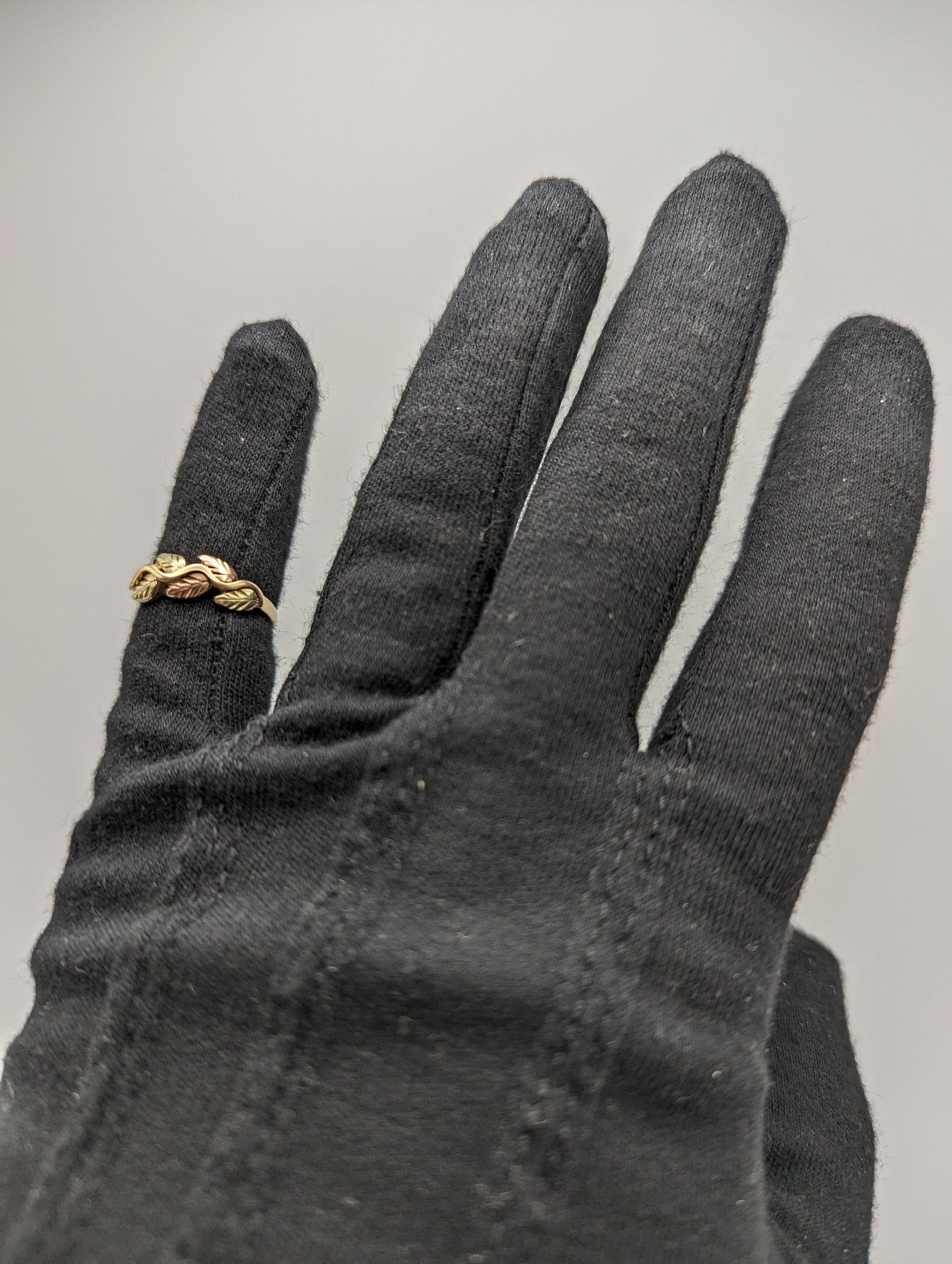 10k 12k Black Hills Gold Promise Ring Multi-tone Gold Black Hills Signet Ring 10k/12k Black Hill Band. Rose Gold Leaf Ring.