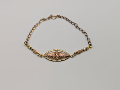 10k 12k Black Hills Gold Rose Gold Vine Bracelet. Black Hills Gold 10k Vine Bracelet.