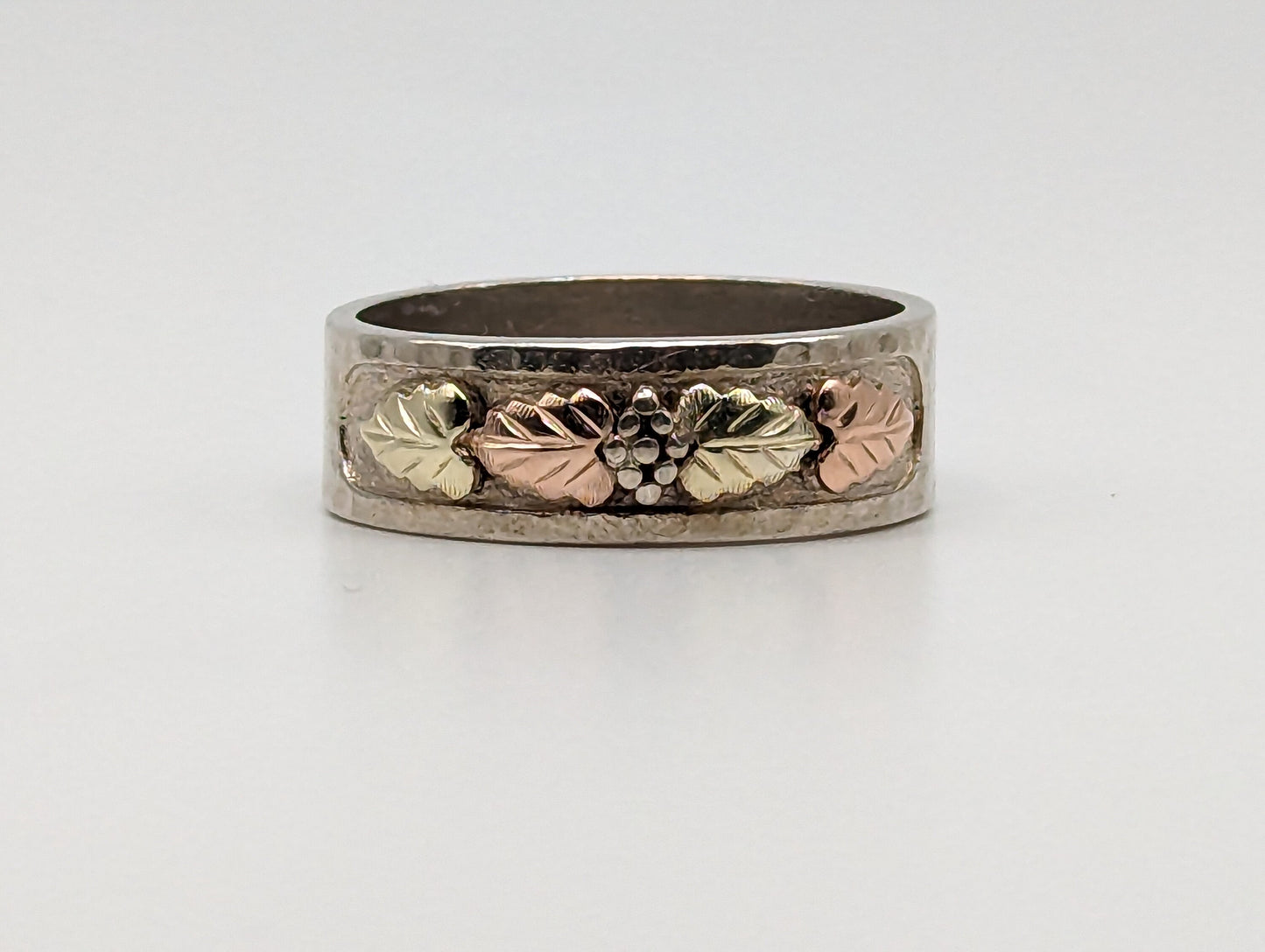 10k 12k Gold Sterling Silver Black Hills Gold Wesding Ring Band Sz 11 Sterling Silver Antique Gold Mens Signet Ring.