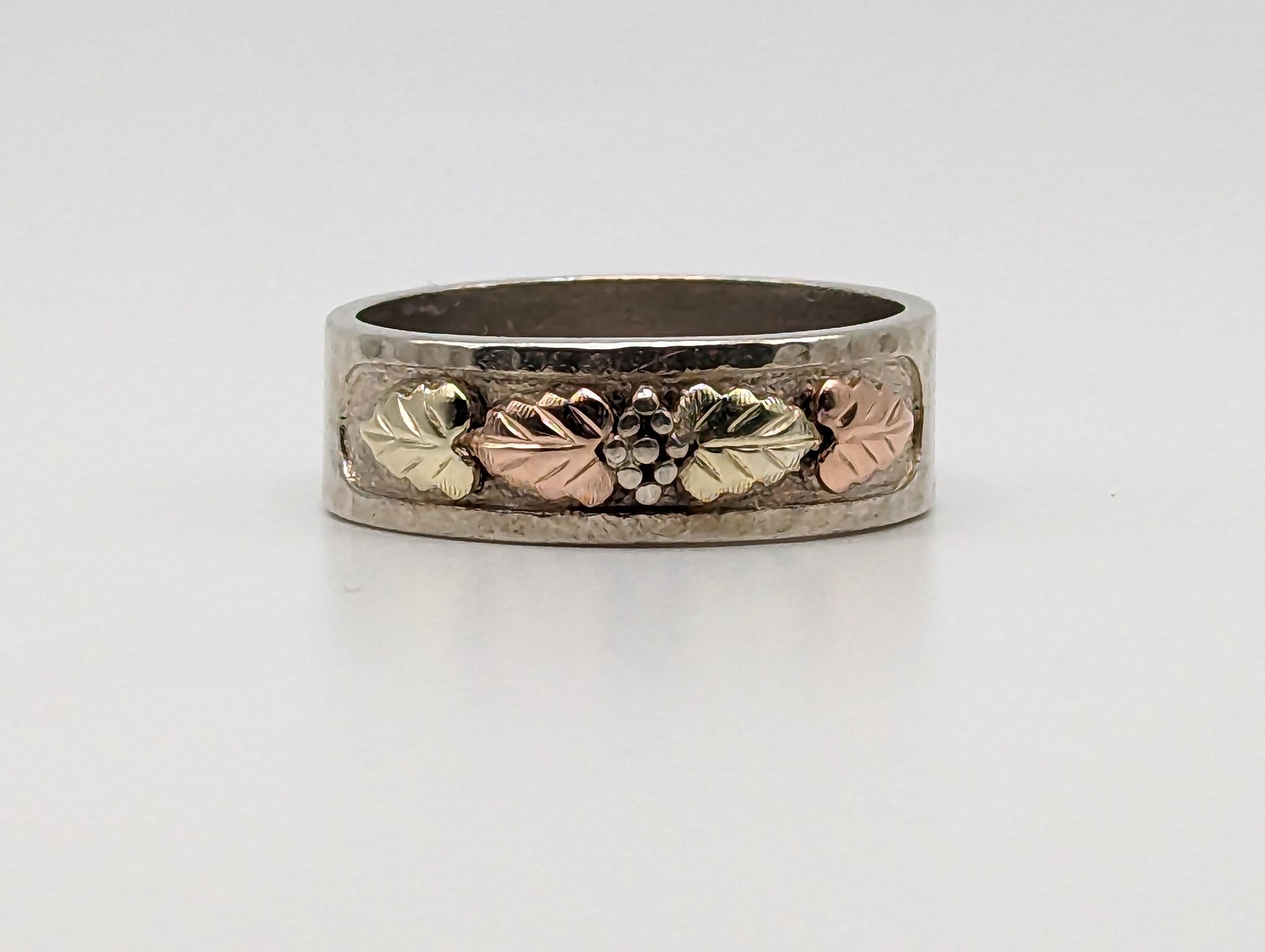 10k 12k Gold Sterling Silver Black Hills Gold Wesding Ring Band Sz 11 Sterling Silver Antique Gold Mens Signet Ring.