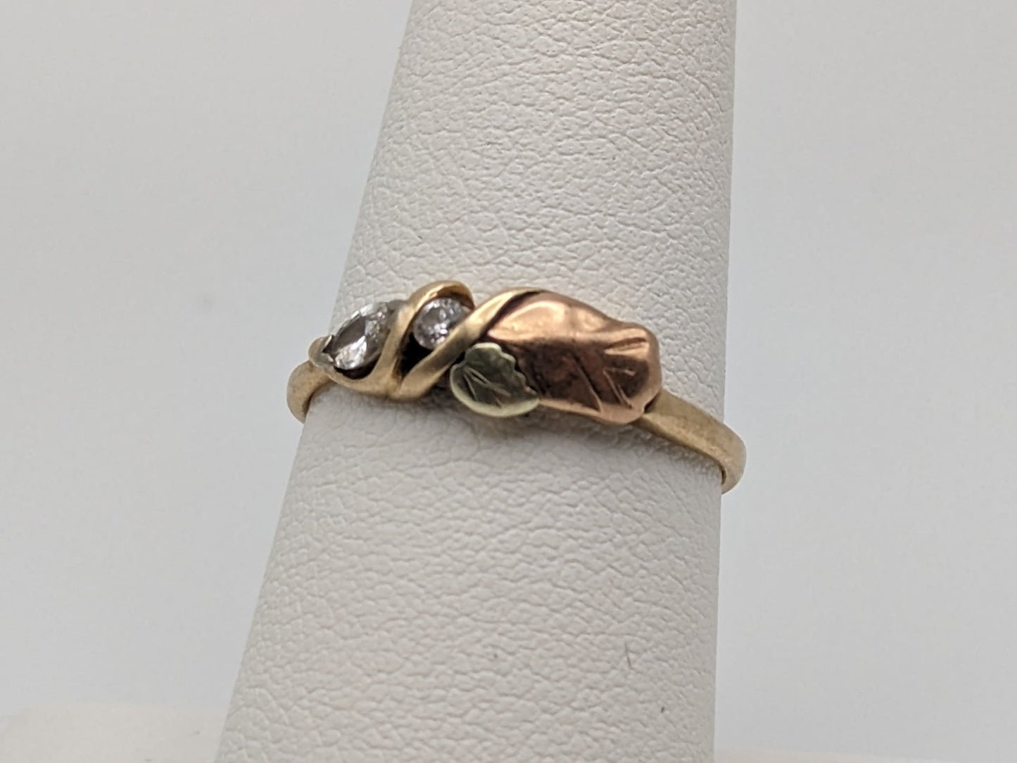 10k 12k Diamond Black Hills Gold Ring Multi-tone Gold Black Hills Engagement Ring Wedding Band Gold Diamond Ring