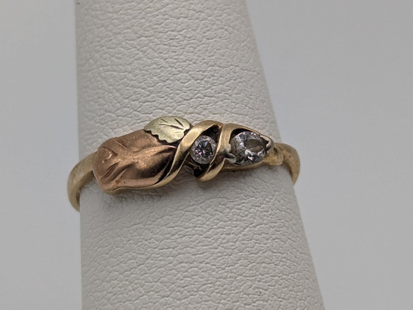 10k 12k Diamond Black Hills Gold Ring Multi-tone Gold Black Hills Engagement Ring Wedding Band Gold Diamond Ring