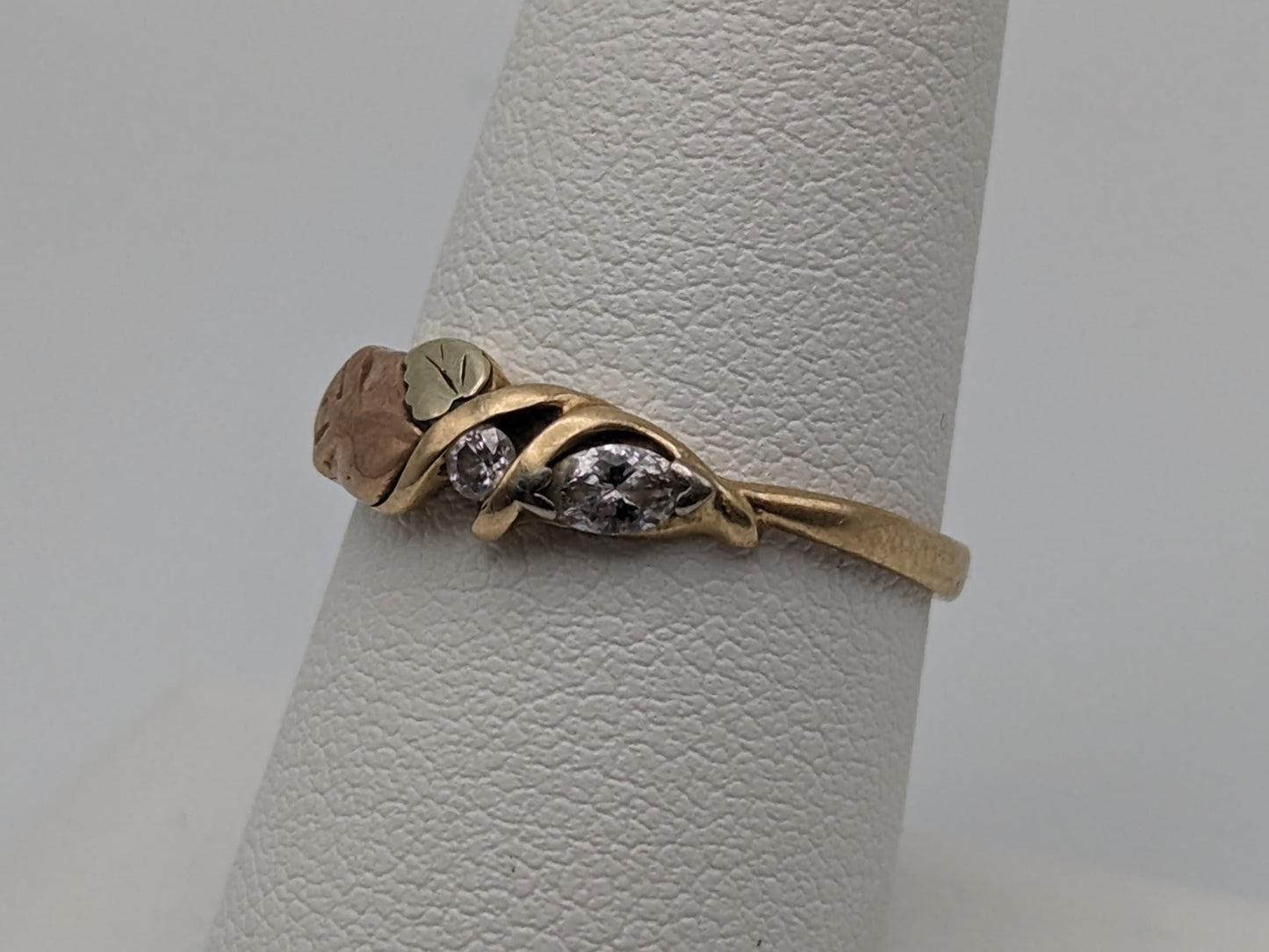 10k 12k Diamond Black Hills Gold Ring Multi-tone Gold Black Hills Engagement Ring Wedding Band Gold Diamond Ring